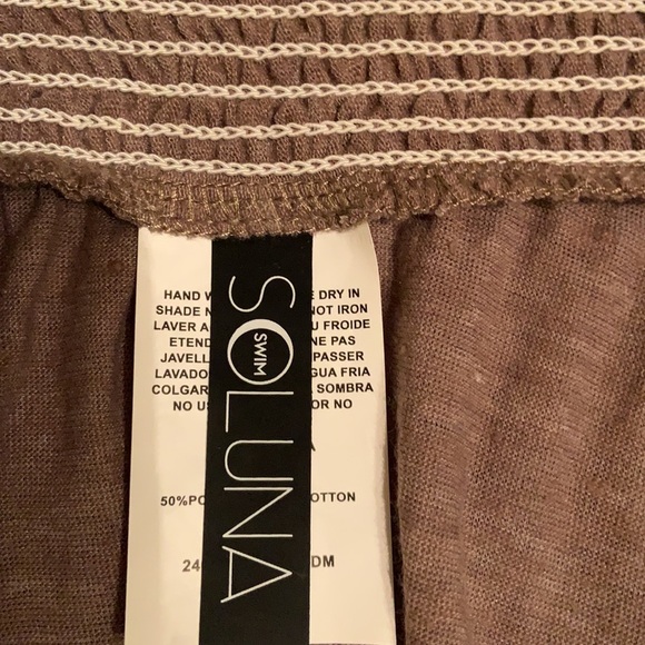 26. Soluna Swim Smocked Cover-up Skirt in Brown - Picture 8 of 9